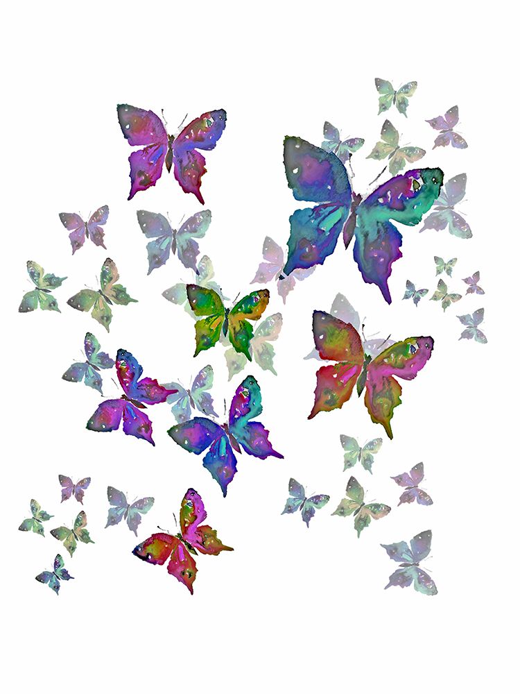 Butterflies Blue art print by Emma Catherine Debs for $57.95 CAD