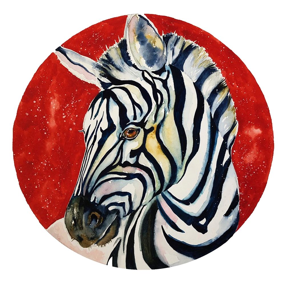 Zebra Watercolor 1 art print by Emma Catherine Debs for $57.95 CAD