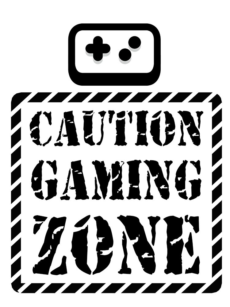 Caution Gaming Zone art print by Enrique Rodriquez Jr for $57.95 CAD