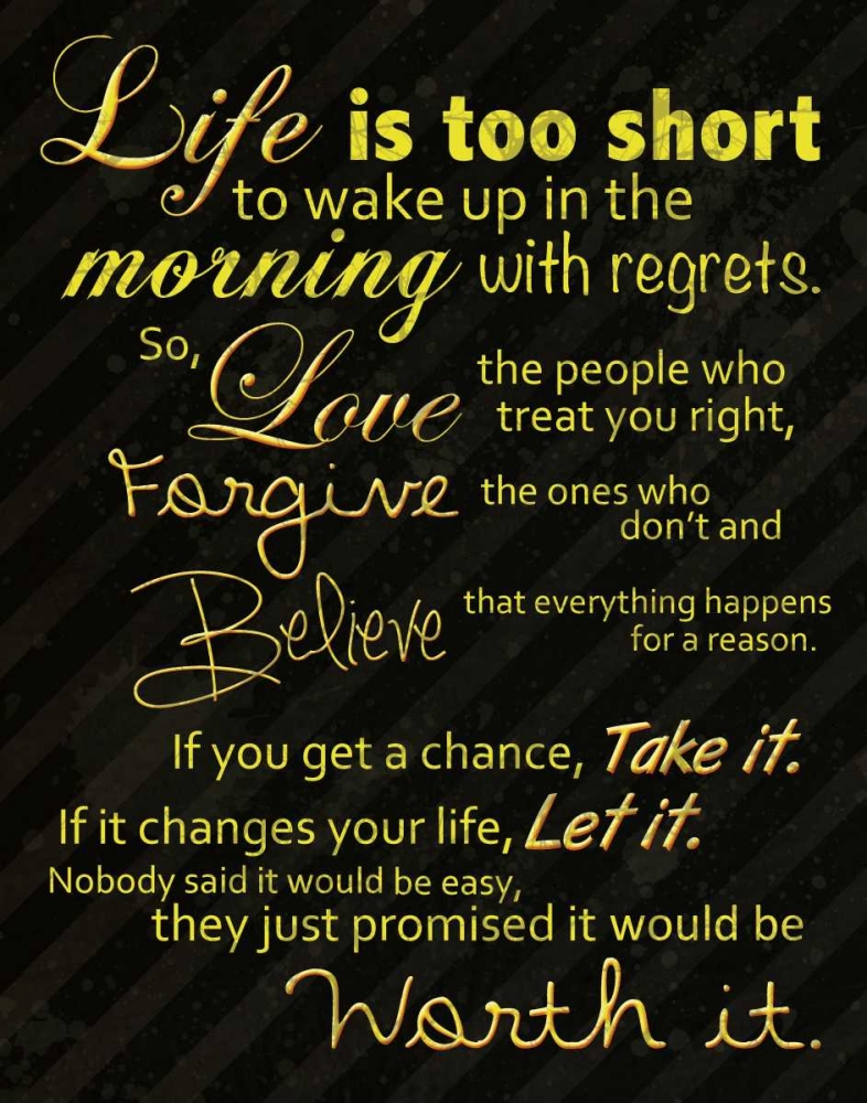 Life Is Short art print by Lauren Gibbons for $57.95 CAD