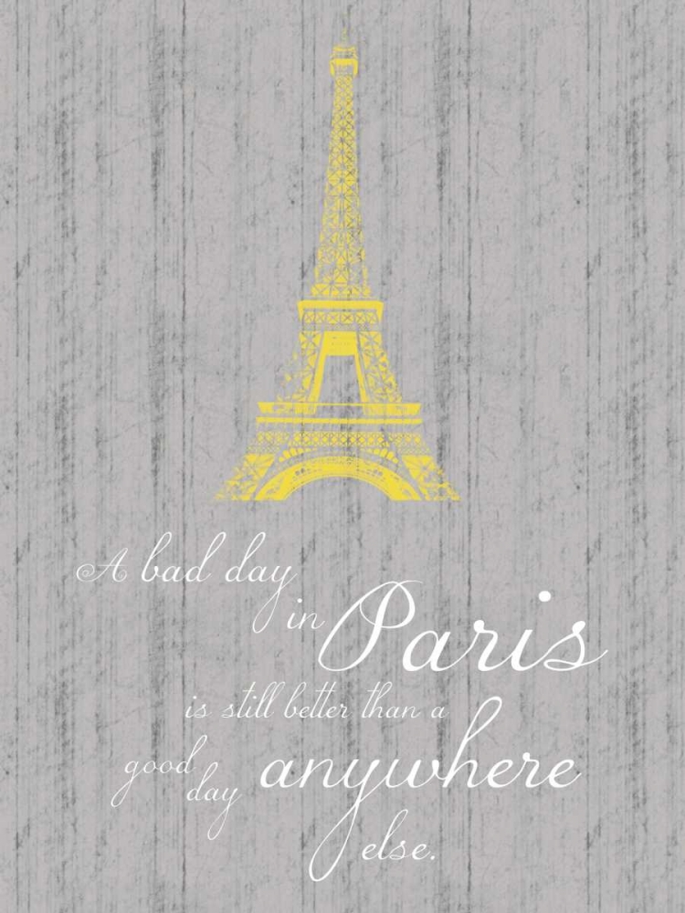 Paris Quote Gray art print by Lauren Gibbons for $57.95 CAD