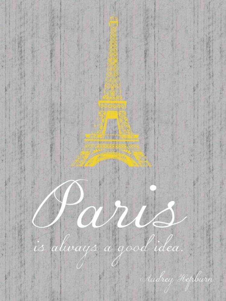 Paris Quote Gray 2 art print by Lauren Gibbons for $57.95 CAD