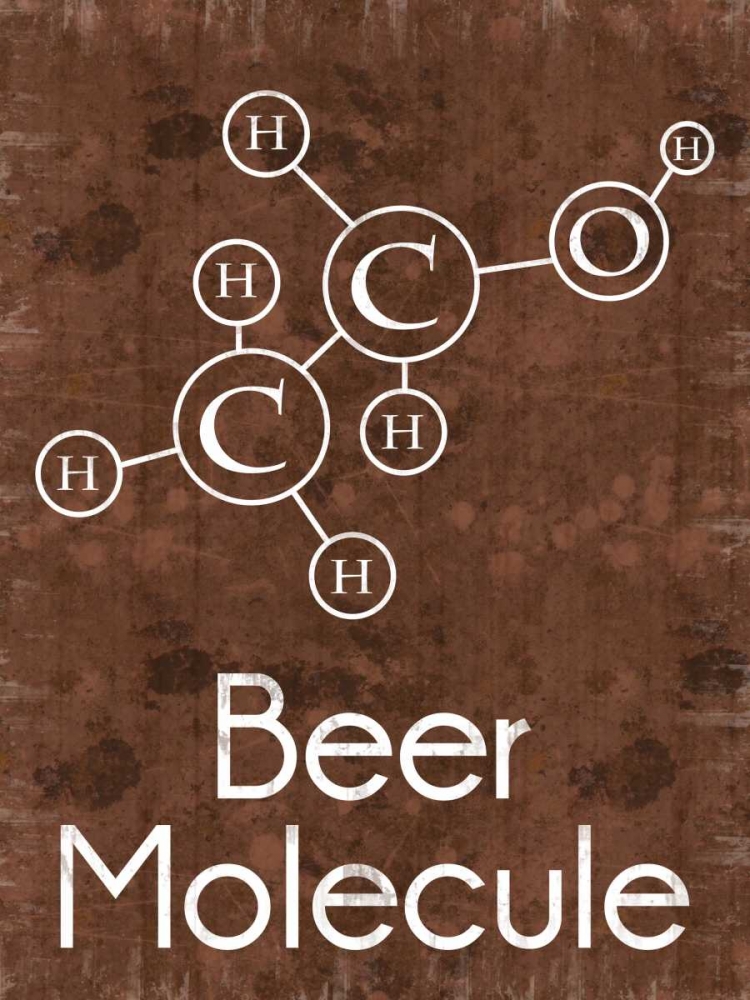 Beer Molecule Rect Brown art print by Lauren Gibbons for $57.95 CAD