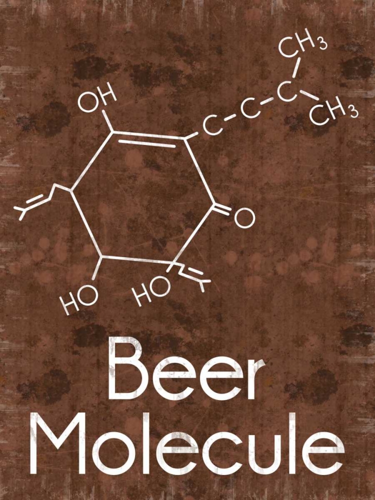 Beer Molecule 2 Rect Brown art print by Lauren Gibbons for $57.95 CAD