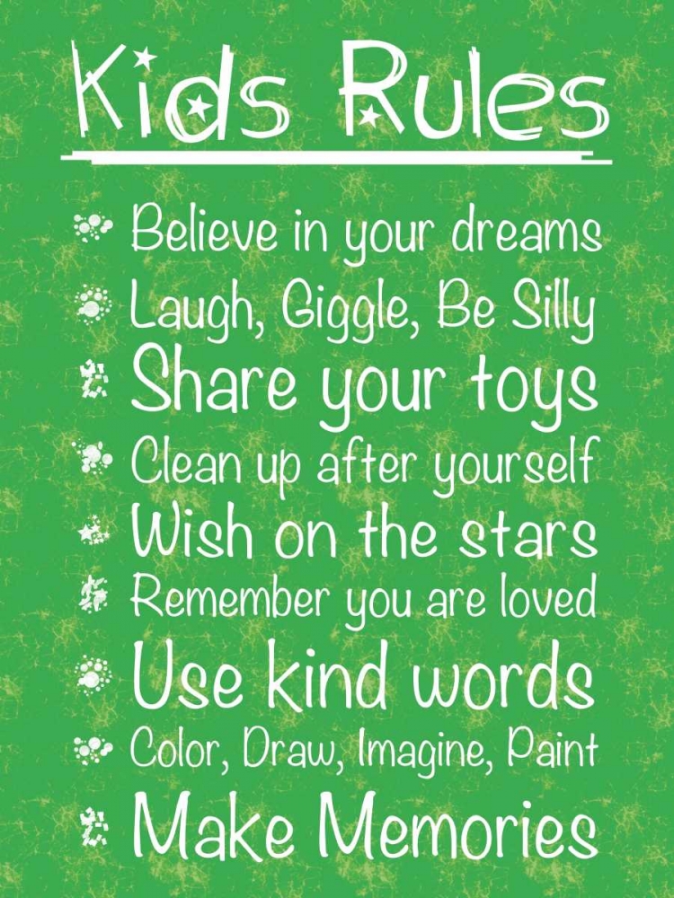 Kids Rules art print by Lauren Gibbons for $57.95 CAD