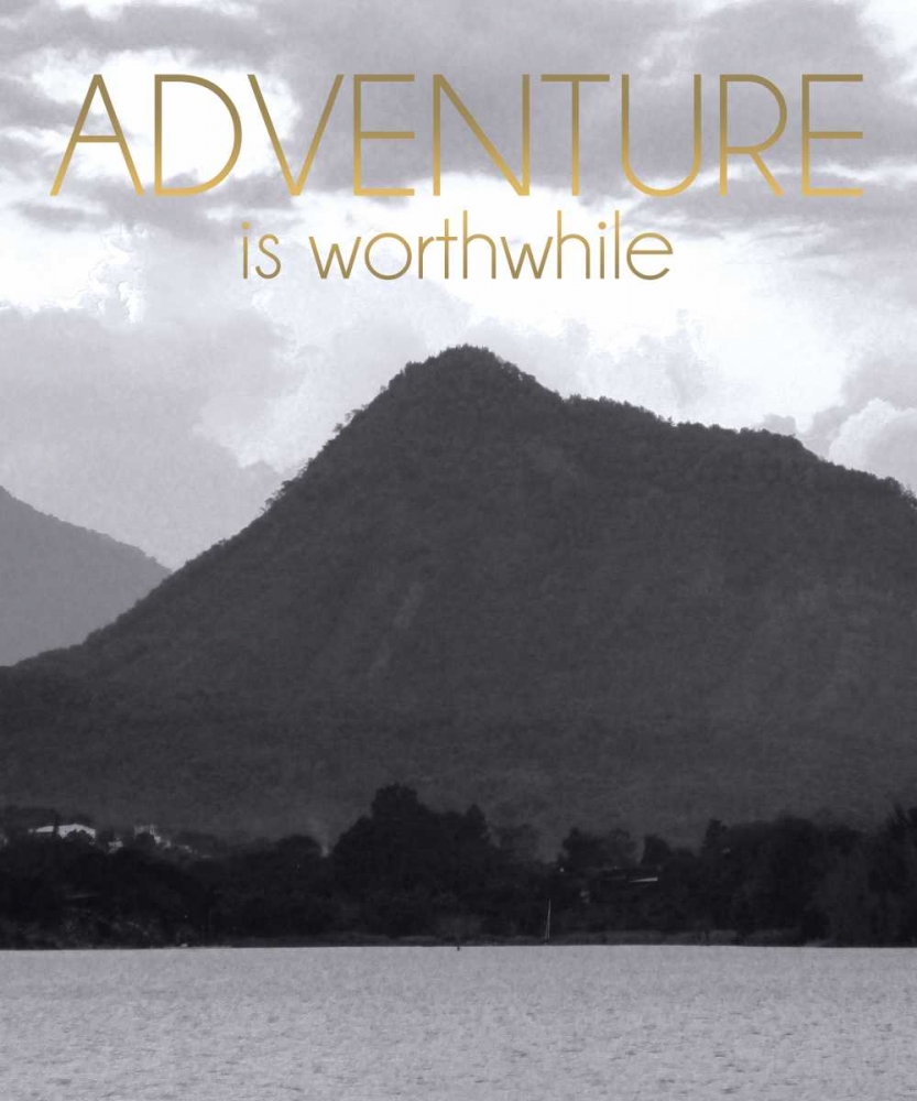 Adventure Is Worthwile BW 2 art print by Lauren Gibbons for $57.95 CAD