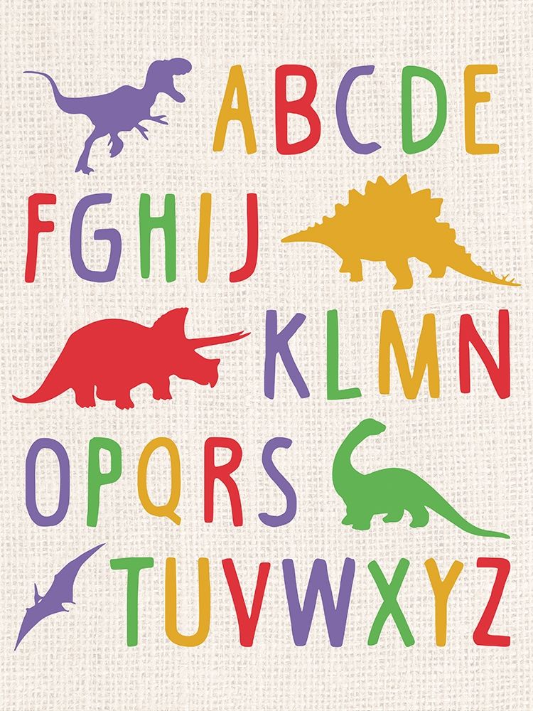 Dino Alphabet art print by Lauren Gibbons for $57.95 CAD