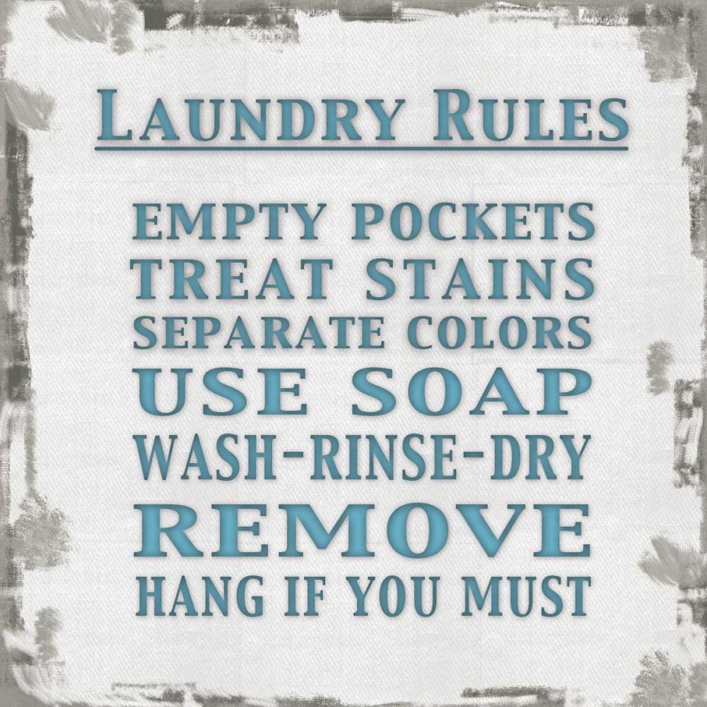 Aqua Laundry Square art print by Lauren Gibbons for $57.95 CAD
