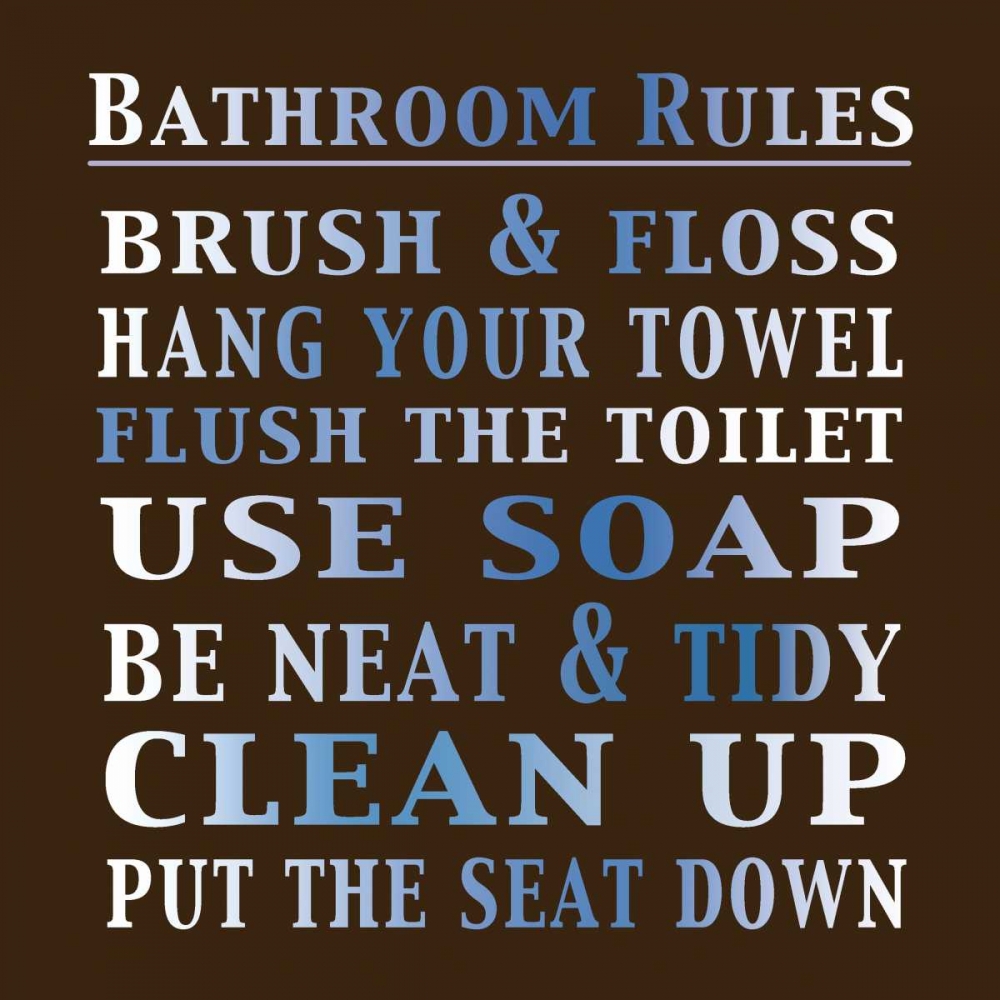 Bath Rules 2 C art print by Lauren Gibbons for $57.95 CAD