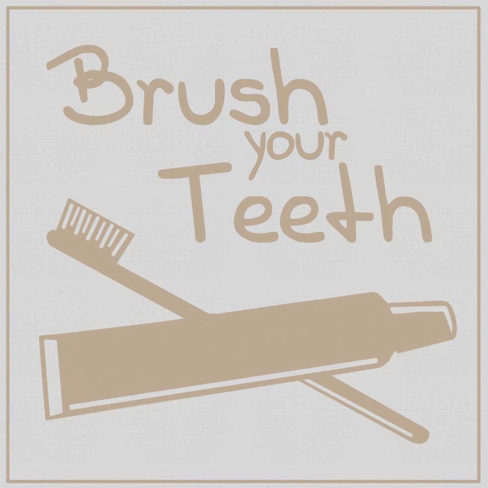 Brush Teeth Brown art print by Lauren Gibbons for $57.95 CAD