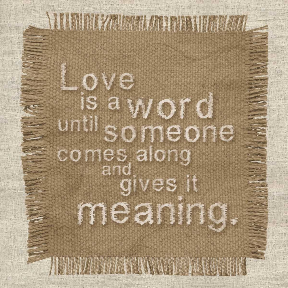 Burlap Meaning art print by Lauren Gibbons for $57.95 CAD