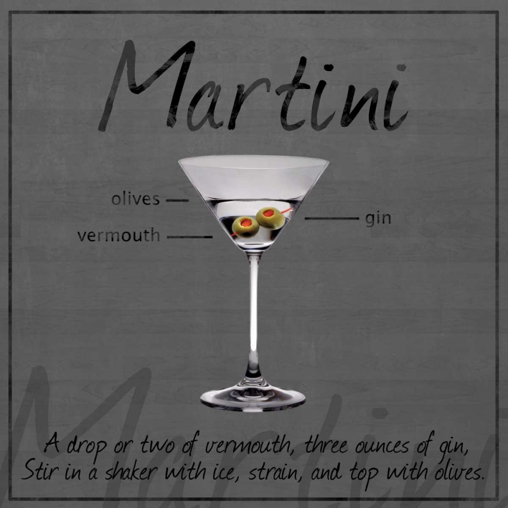 Martini Gray art print by Lauren Gibbons for $57.95 CAD