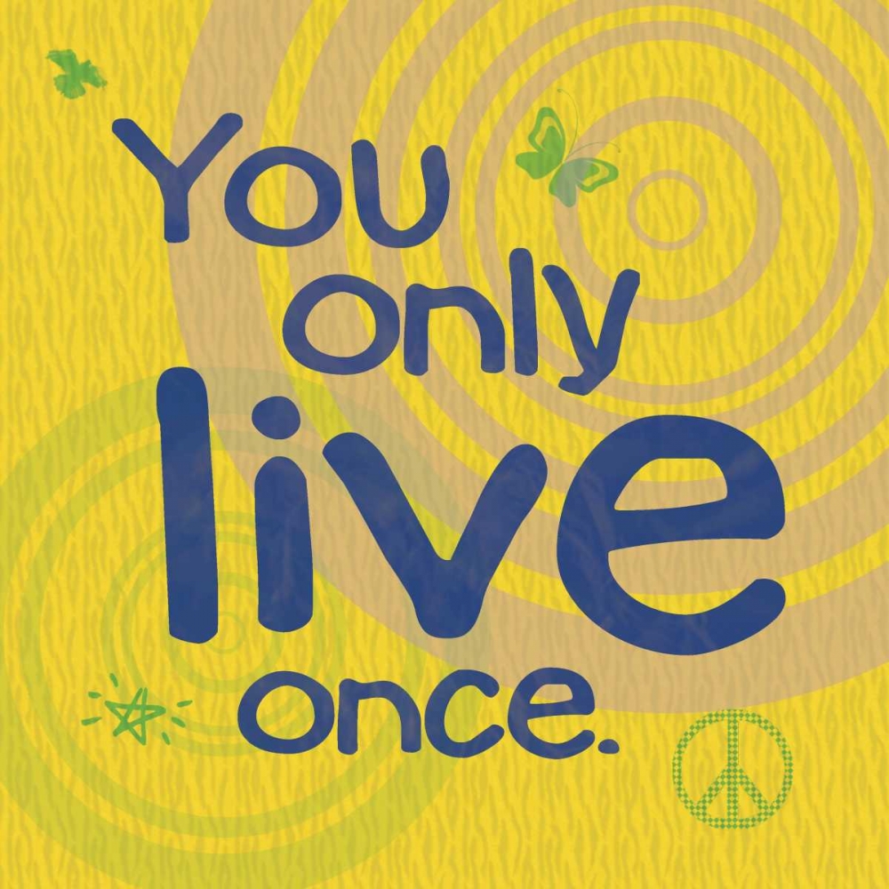 YOLO Yellow art print by Lauren Gibbons for $57.95 CAD