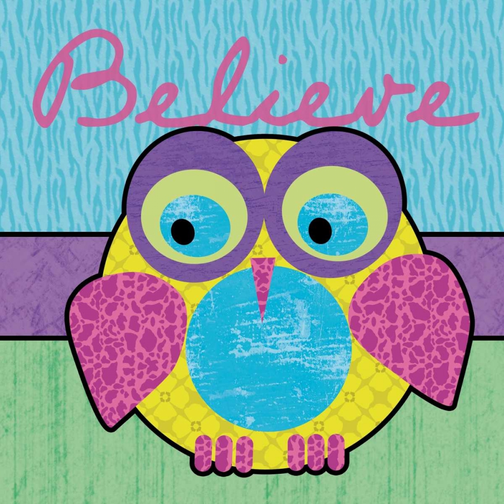 Highlighter Belief Owl art print by Lauren Gibbons for $57.95 CAD