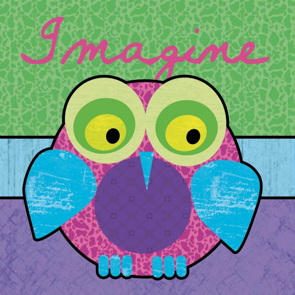 Highlighter Imagine Owl art print by Lauren Gibbons for $57.95 CAD