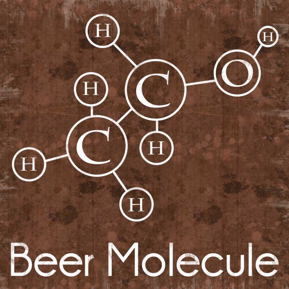 Beer Molecule Brown art print by Lauren Gibbons for $57.95 CAD