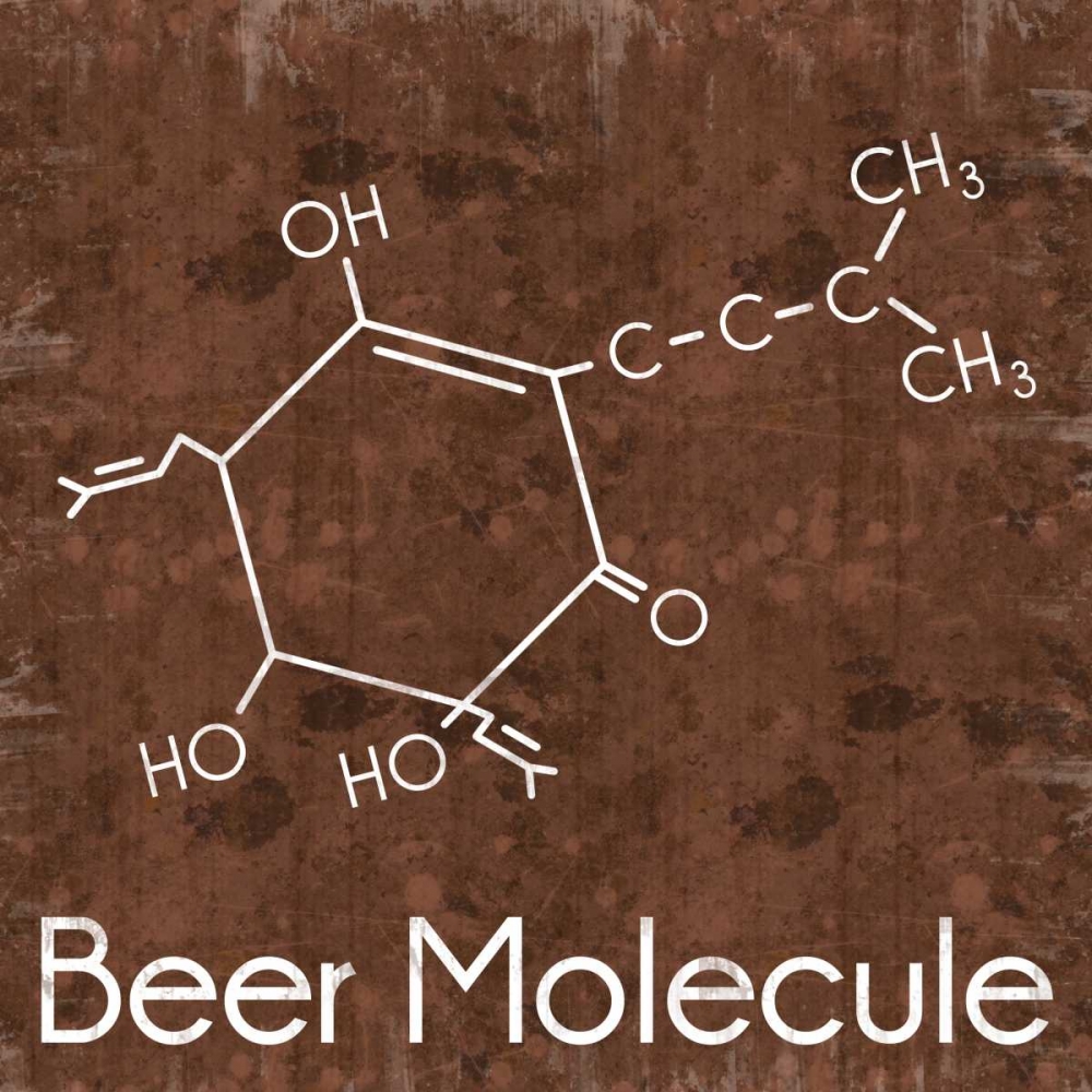 Beer Molecule 2 Brown art print by Lauren Gibbons for $57.95 CAD