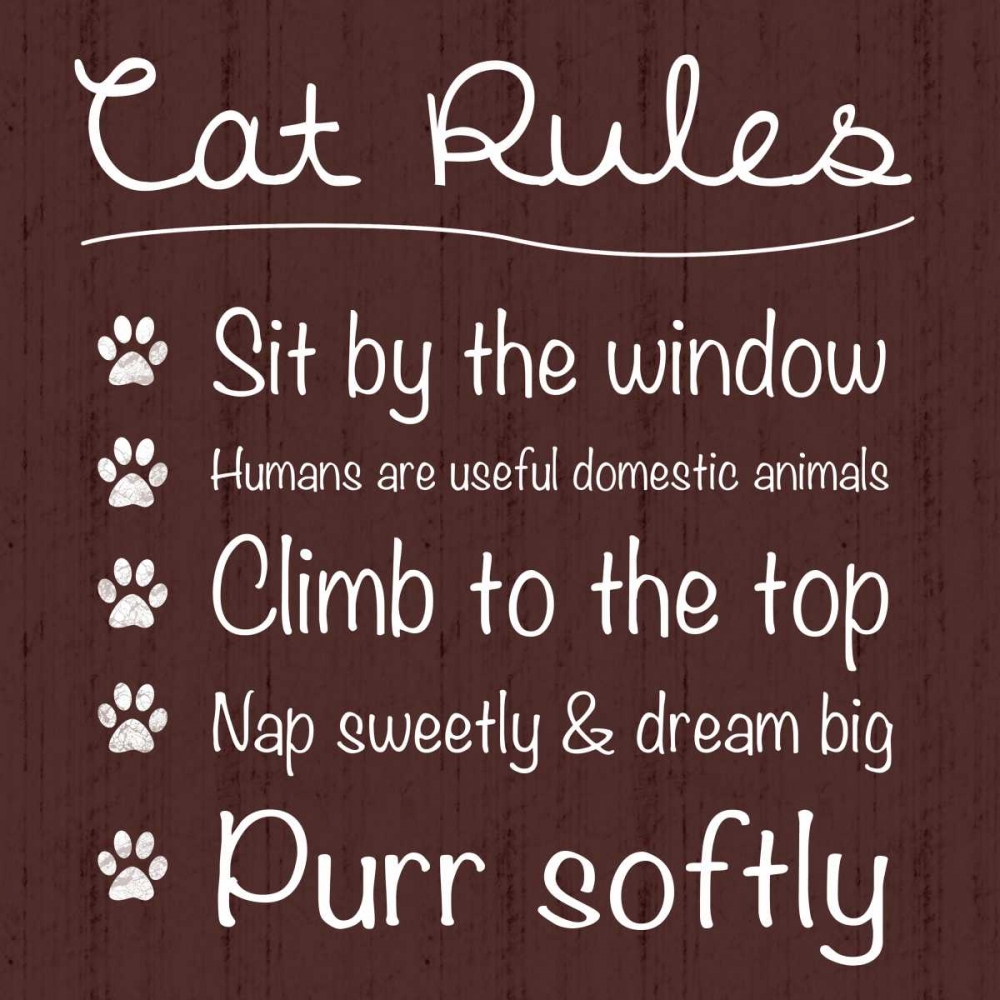 Cat Rules art print by Lauren Gibbons for $57.95 CAD