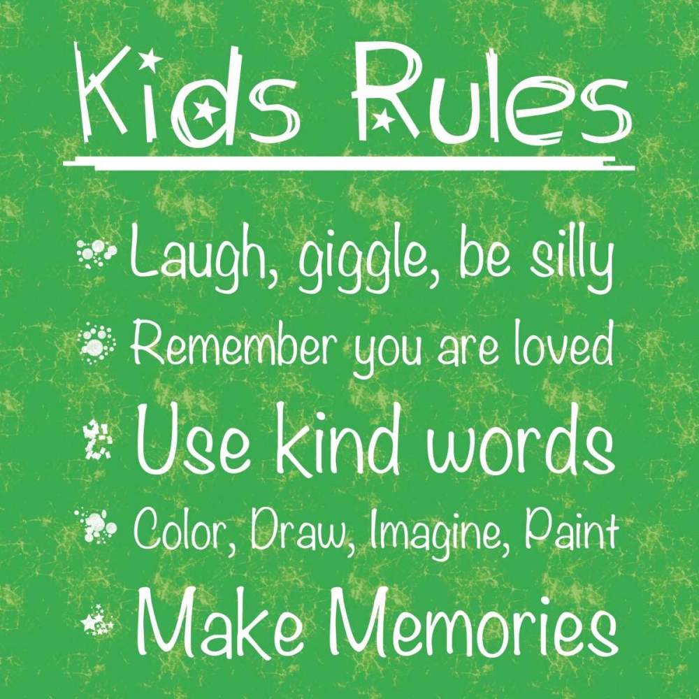Kids Rules art print by Lauren Gibbons for $57.95 CAD