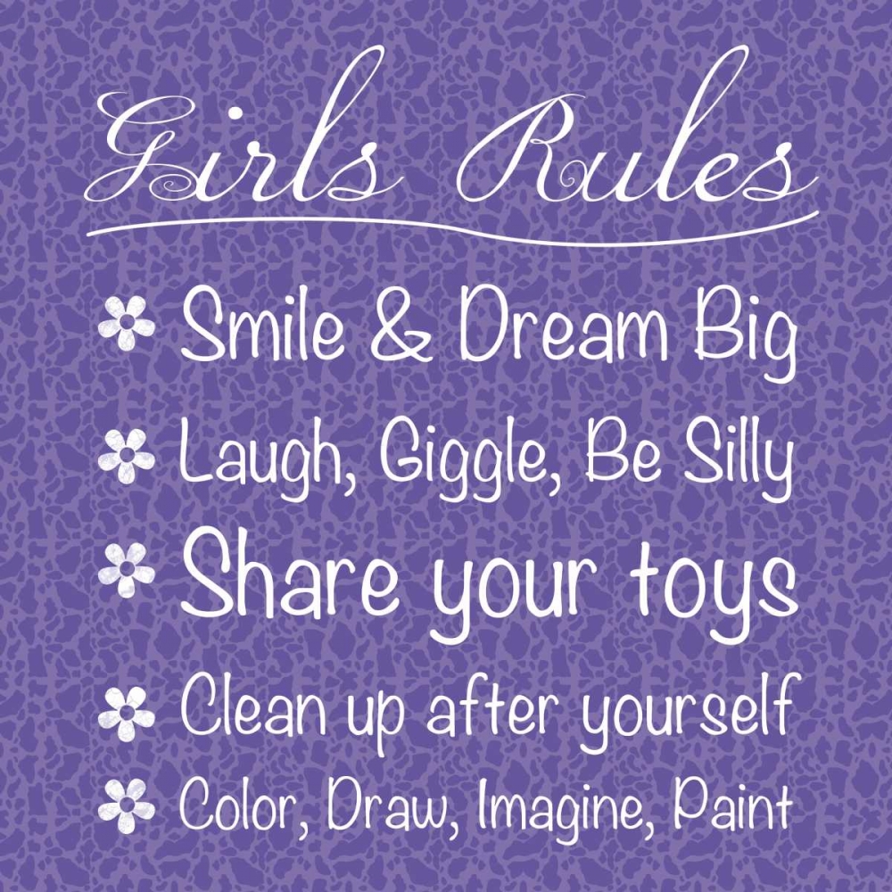 Girls Rules art print by Lauren Gibbons for $57.95 CAD