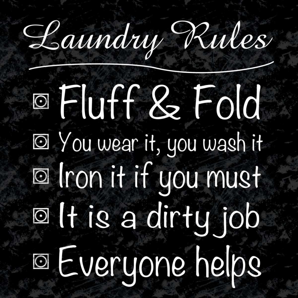 Laundry Rules art print by Lauren Gibbons for $57.95 CAD