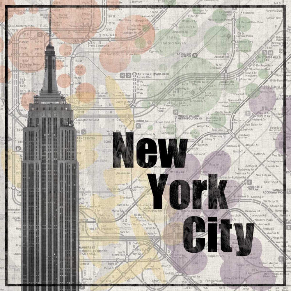 NYC Train art print by Lauren Gibbons for $57.95 CAD