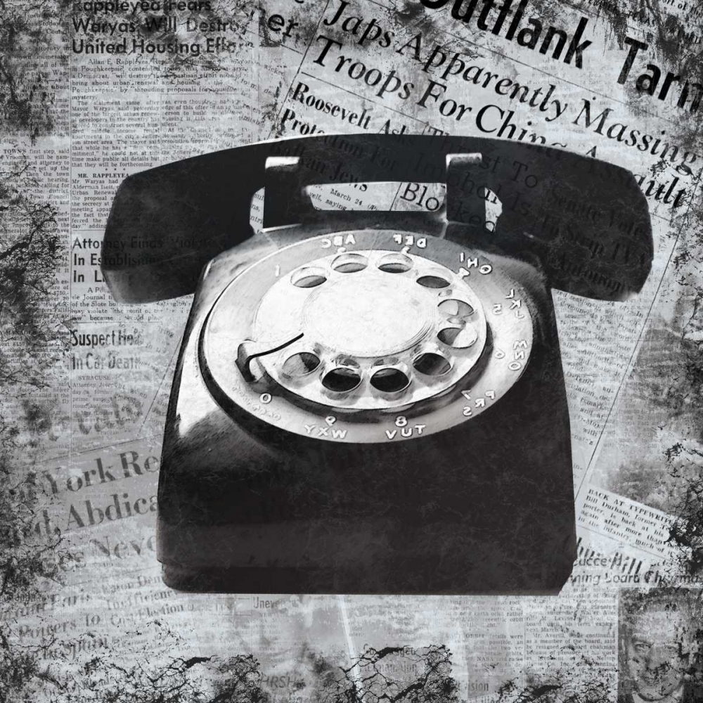 Vintage Phone art print by Lauren Gibbons for $57.95 CAD