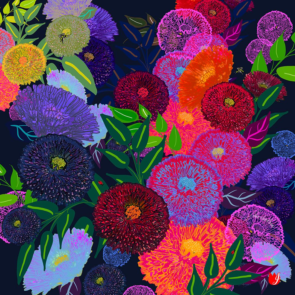 Garden Crush Ethereal Night art print by Joan Davis for $57.95 CAD