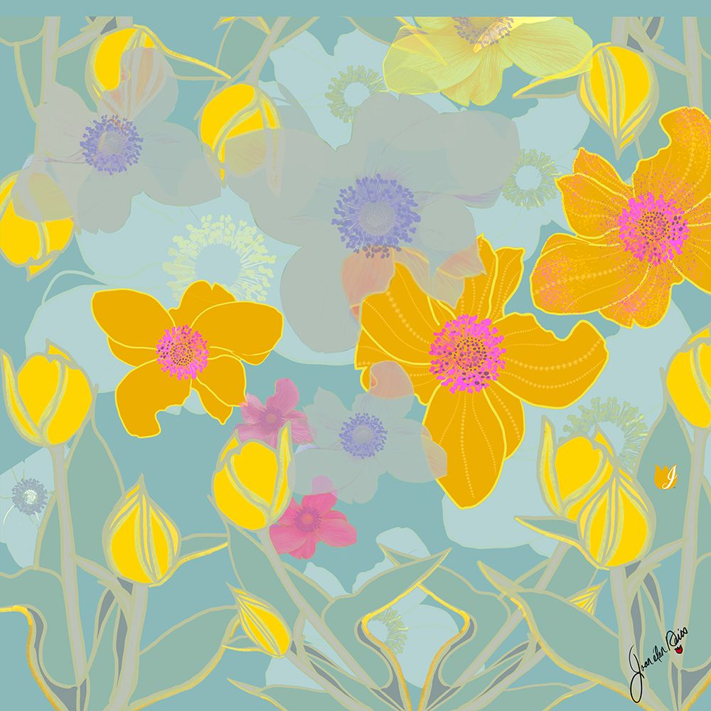 Seasons Soft Blue art print by Joan Davis for $57.95 CAD