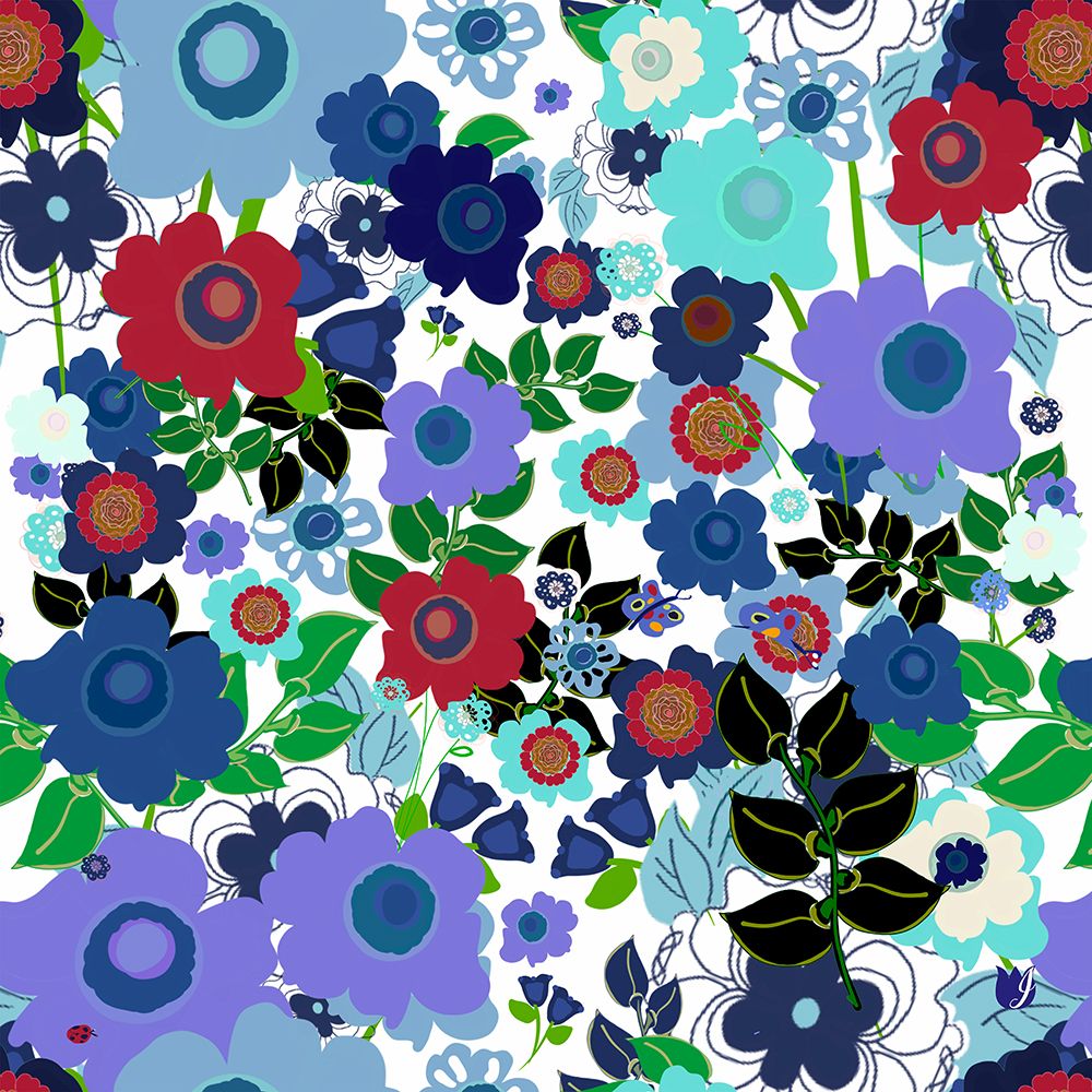 Garden Full Of Life art print by Joan Davis for $57.95 CAD