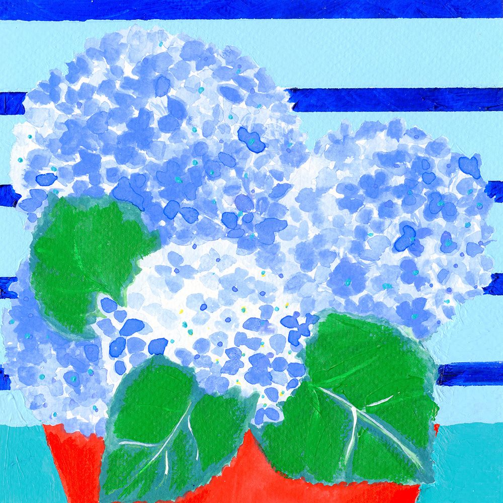 Hydrangeas On Holiday V2 art print by Joan Davis for $57.95 CAD