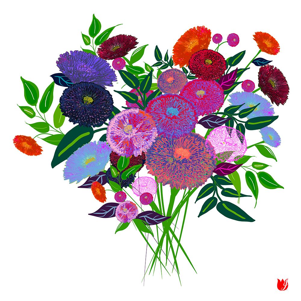 Garden Crush Layer Bouquet art print by Joan Davis for $57.95 CAD