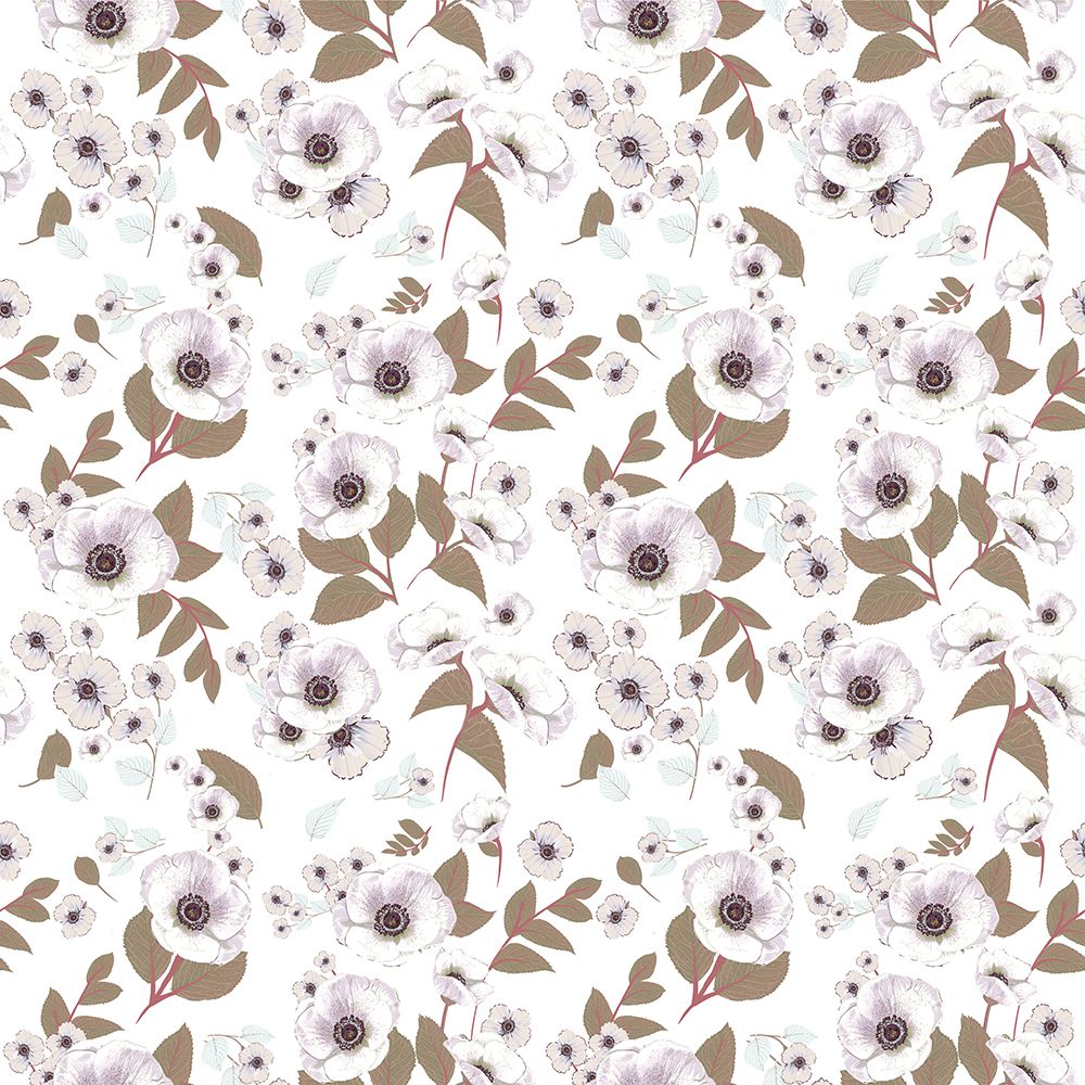 Cocoa Floral Fresh On White Petite art print by Joan Davis for $57.95 CAD