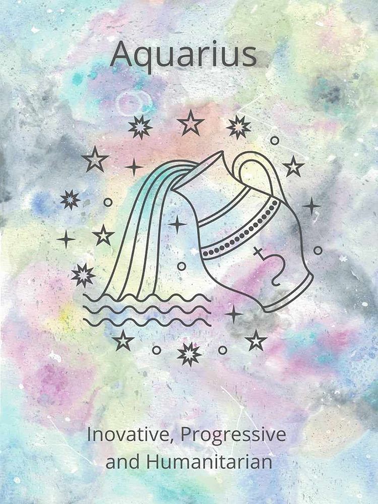 Horoscope Collection Aquarius art print by Julia Frost for $57.95 CAD