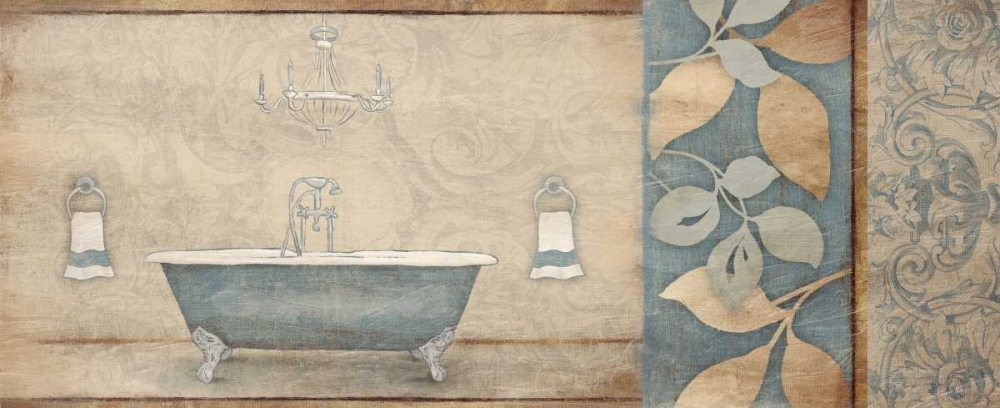 Blue bath floral pattern art print by Jace Grey for $57.95 CAD