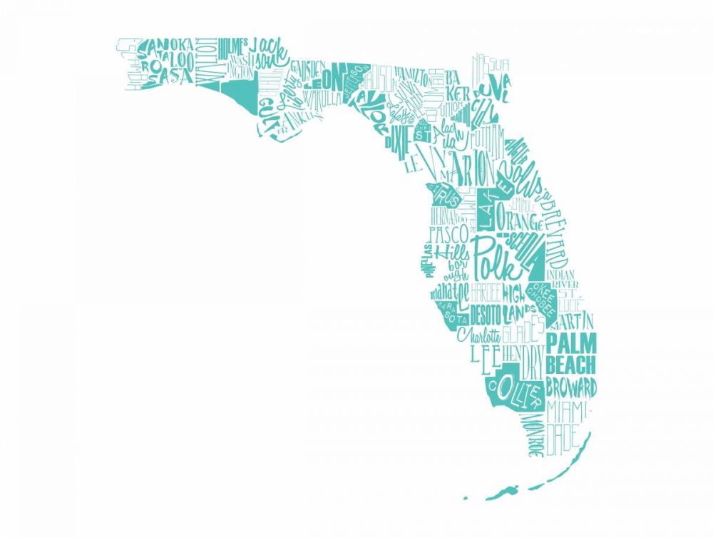 Florida Turquoise art print by Jace Grey for $57.95 CAD
