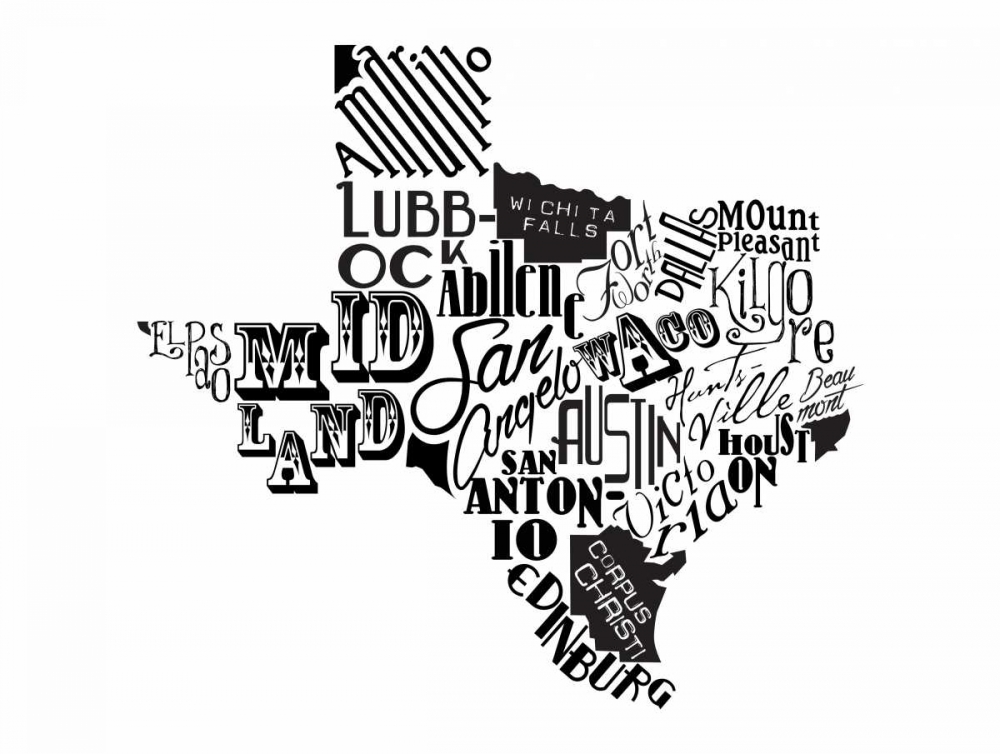 Texas Black art print by Jace Grey for $57.95 CAD