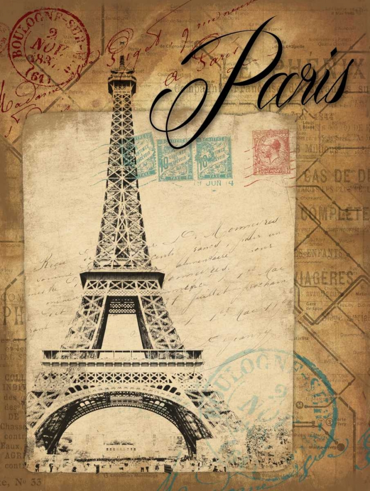 Paris Postal art print by Jace Grey for $57.95 CAD