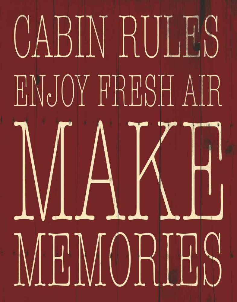Cabin Rules art print by Jace Grey for $57.95 CAD