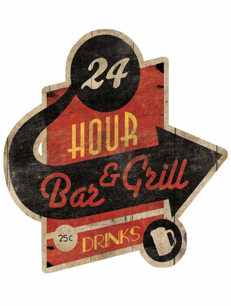 Bar Grill Cut Out art print by Jace Grey for $57.95 CAD