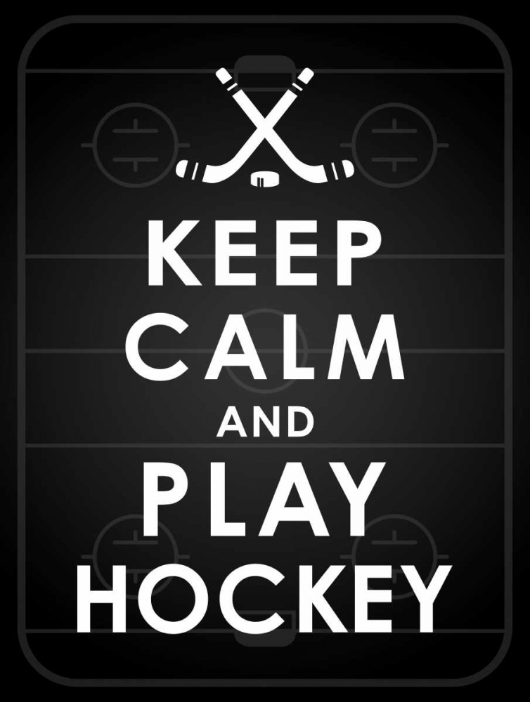 Keep calm hockey art print by Jace Grey for $57.95 CAD