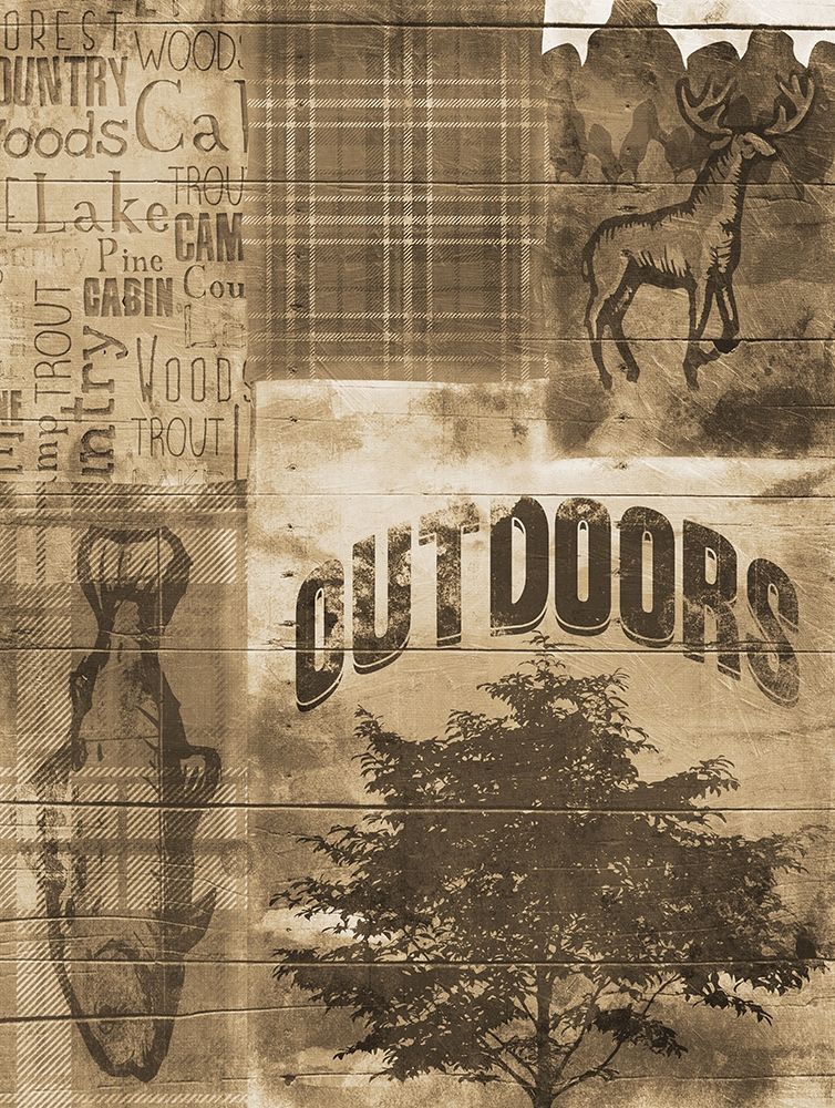 Lodge Quilt Sepia art print by Jace Grey for $57.95 CAD