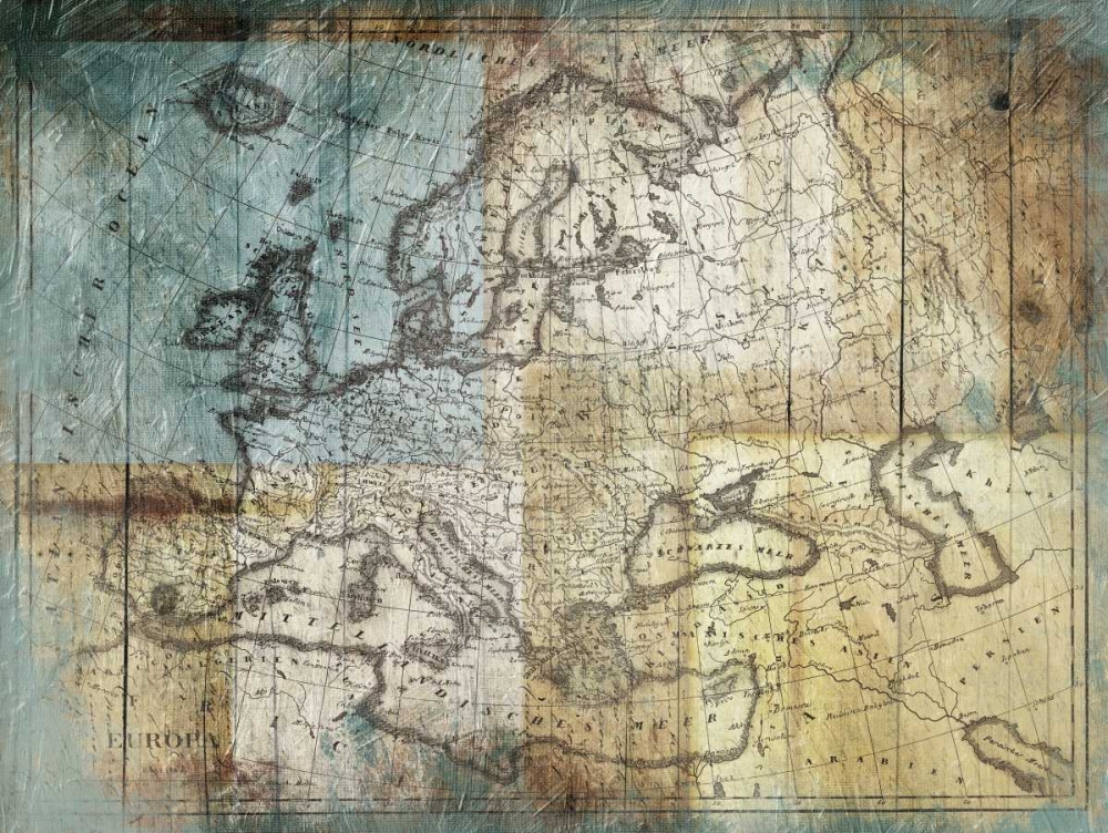 Rustic Map One art print by Jace Grey for $57.95 CAD