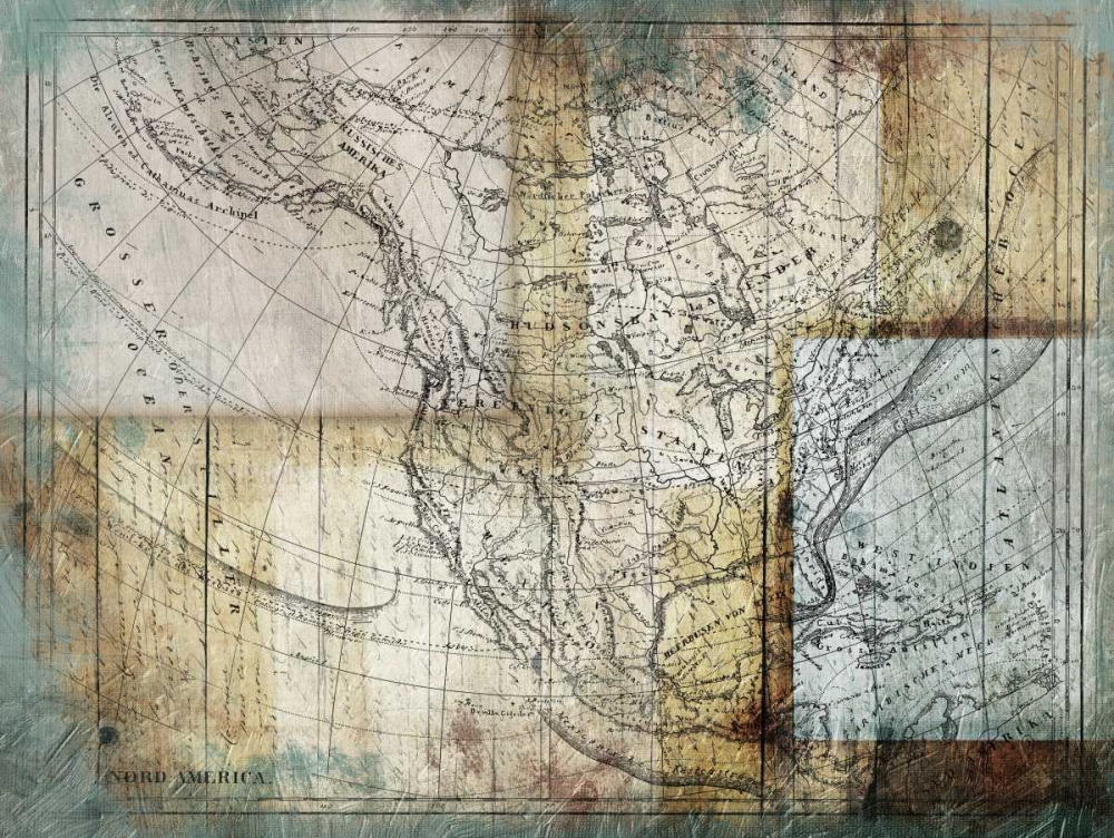 Rustic Map Two art print by Jace Grey for $57.95 CAD