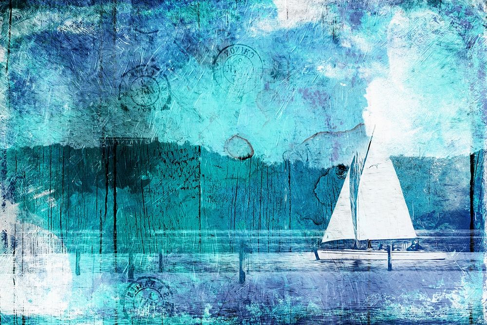 Boating Abstract Blue art print by Jace Grey for $57.95 CAD