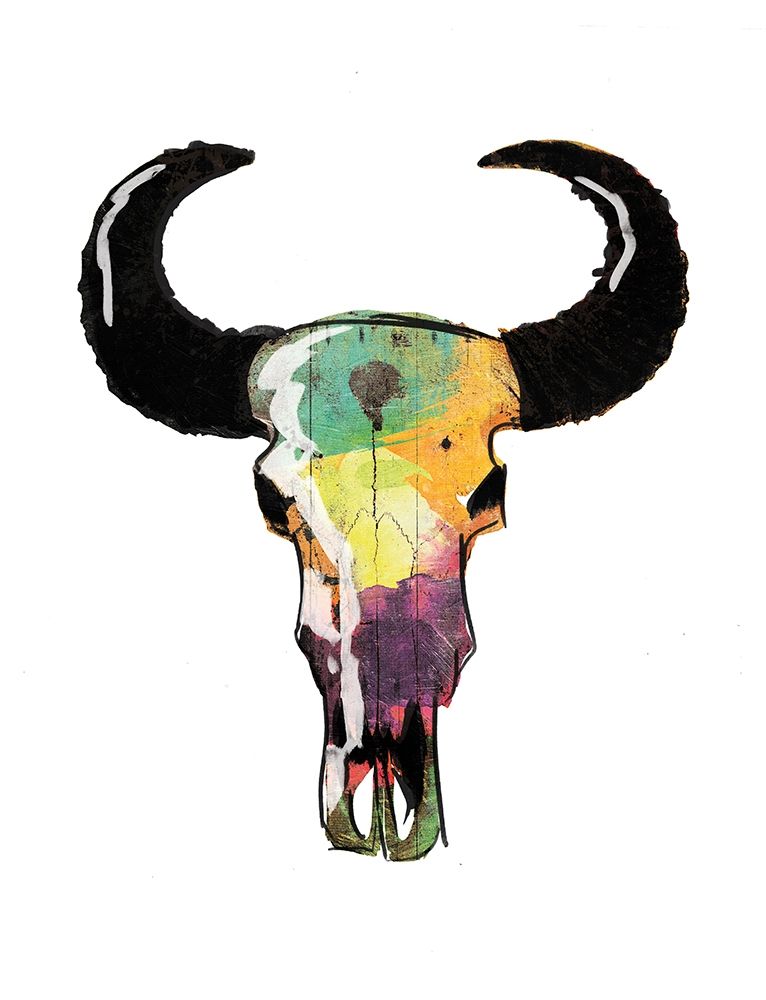 Watercolor Skull art print by Jace Grey for $57.95 CAD