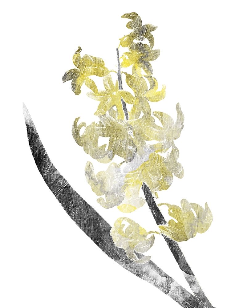 Single Flower Grey Yellow art print by Jace Grey for $57.95 CAD