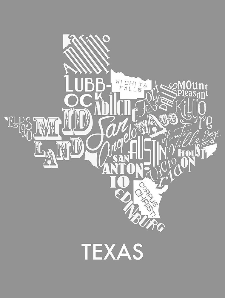 Texas Cities V2 art print by Jace Grey for $57.95 CAD