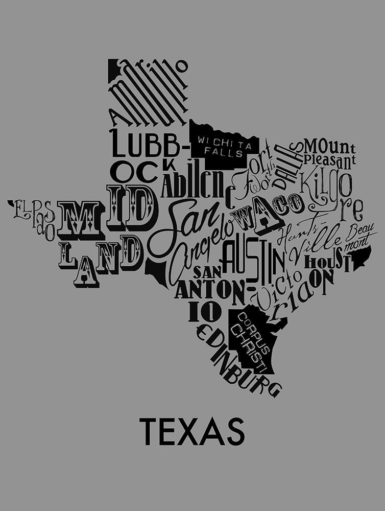 Texas Cities art print by Jace Grey for $57.95 CAD