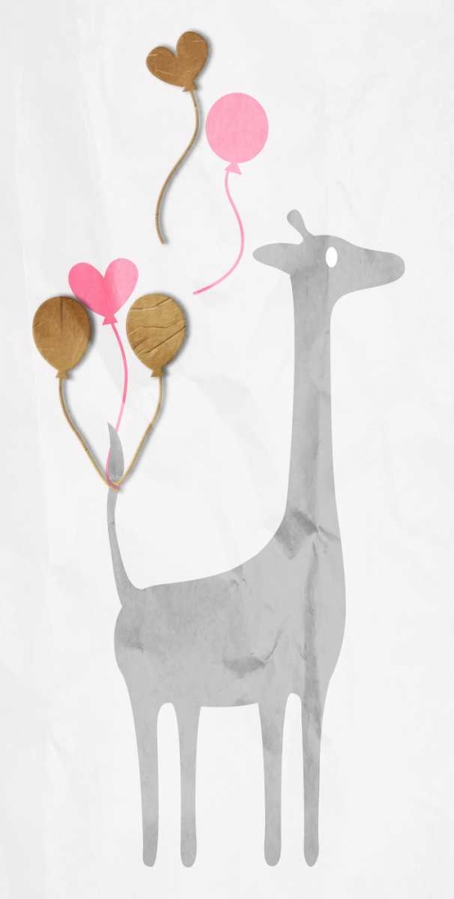 Giraffe Baloons art print by Jace Grey for $57.95 CAD